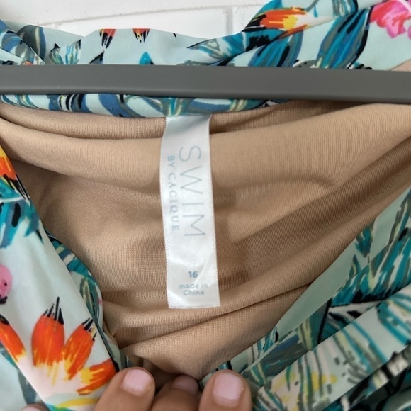 SWIM BY CACIQUE Lane Bryant Flamingo Tropical pattern 3/$20 - Picture 2 of 3